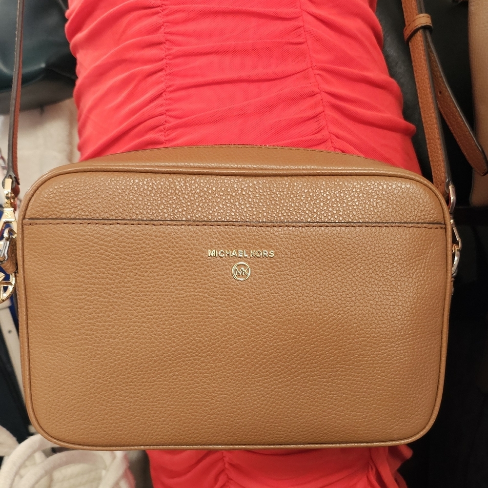 Michael Kors Brown Leather Crossbody Bag